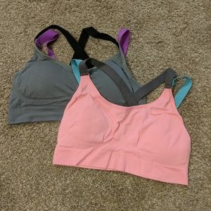 NEW yoga bras. Size L. Two bras